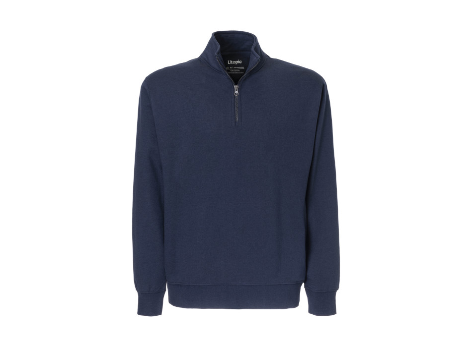 Felpa con mezza zip unisex in tessuto 100% rigenerato da 280 g/m2 Gheddi
