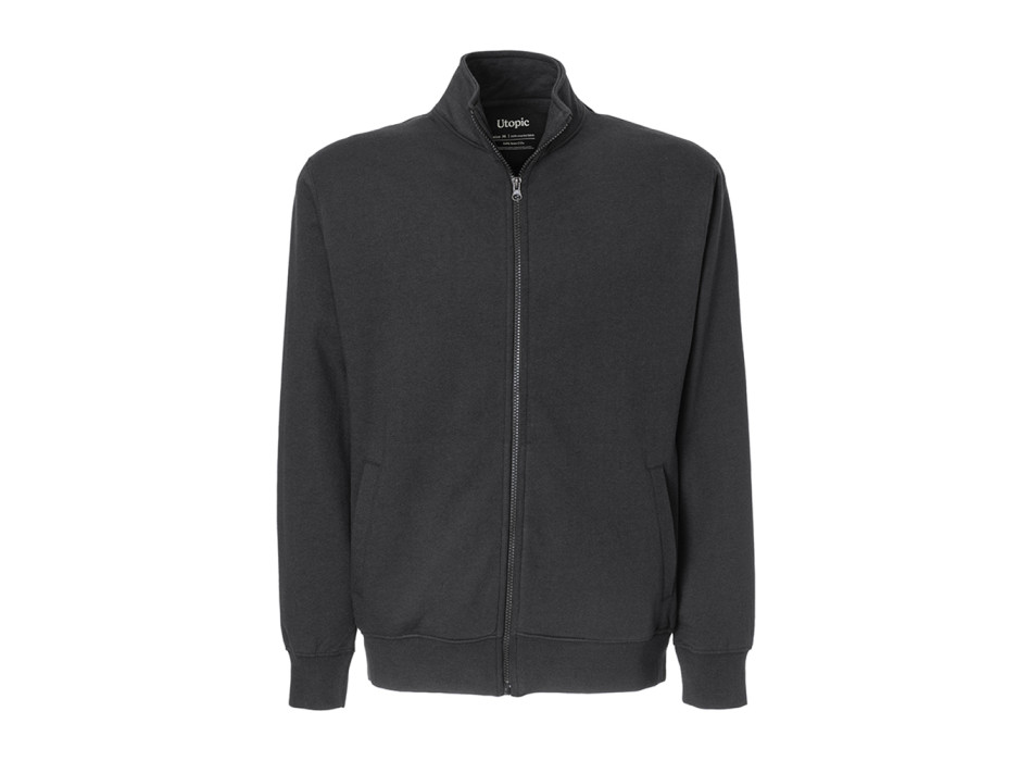 Felpa con zip unisex in tessuto 100% rigenerato da 280 g/m2
