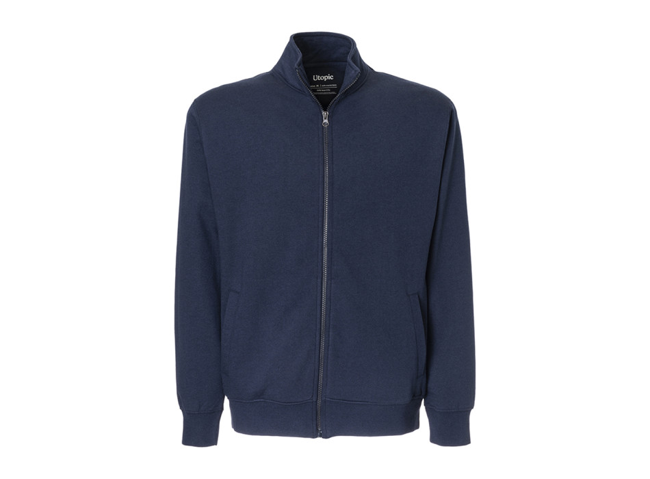 Felpa con zip unisex in tessuto 100% rigenerato da 280 g/m2