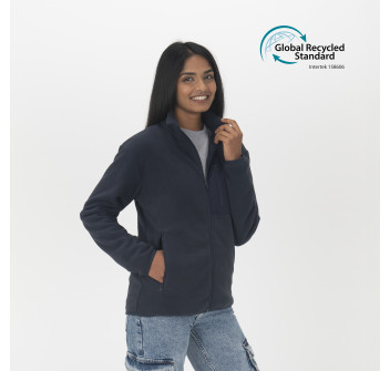 Felpa in micropile unisex in tessuto 100% rigenerato da 240 g/m2 (100% poliestere ric.)