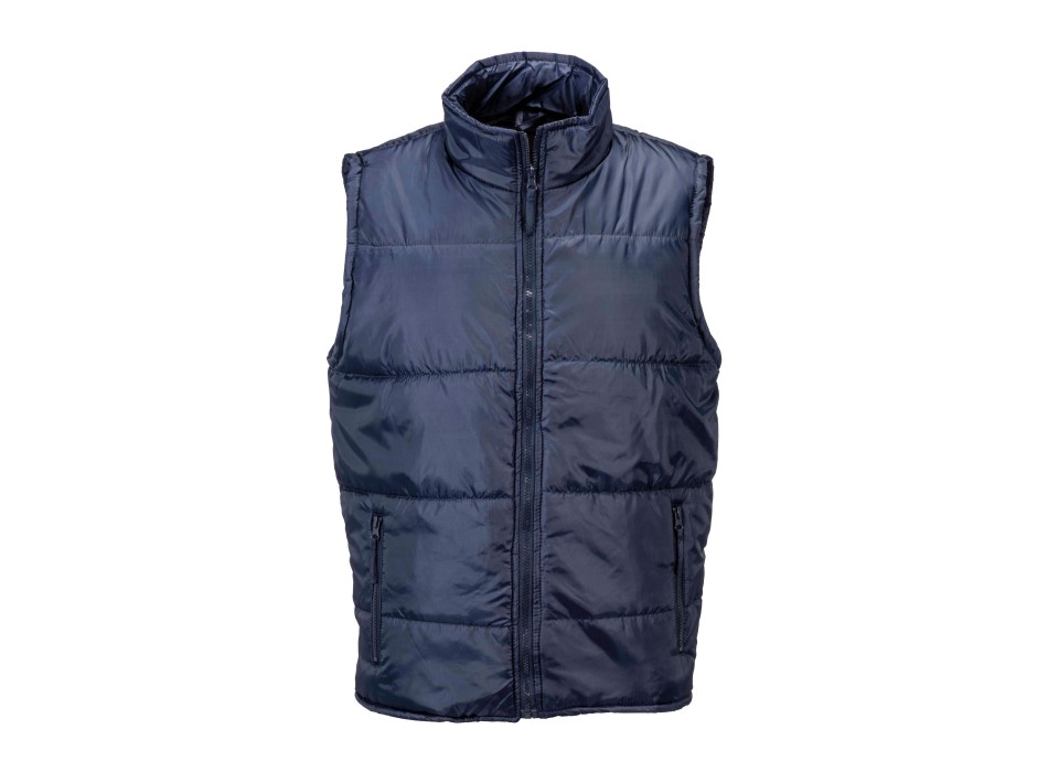 Gilet imbottito in poliestere foderato con 2 tasche