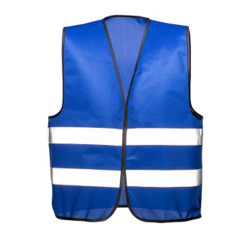 Gilet promozionale in poliestere con nastro riflettente e chiusura con velcro