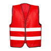 Gilet promozionale in poliestere con nastro riflettente e chiusura con velcro