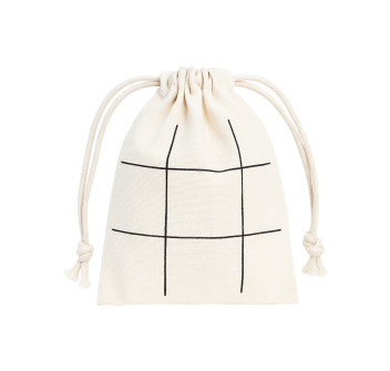 Gioco tris in legno con bustina in cotone