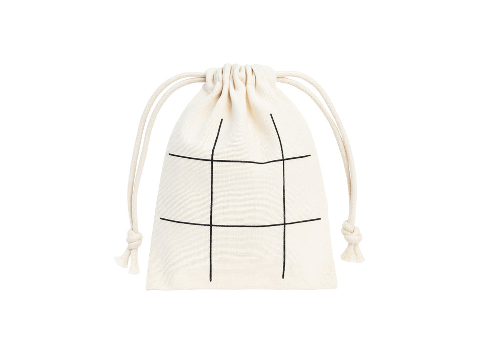 Gioco tris in legno con bustina in cotone