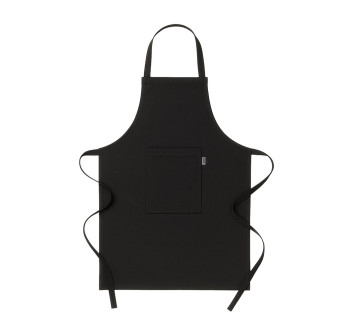 Grembiule da cucina lungo in cotone riciclato 180 g/m2. Tasca frontale