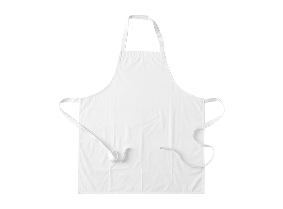 Grembiule da cucina lungo in poliestere e cotone. Chiusura sul collo in velcro Gheddi