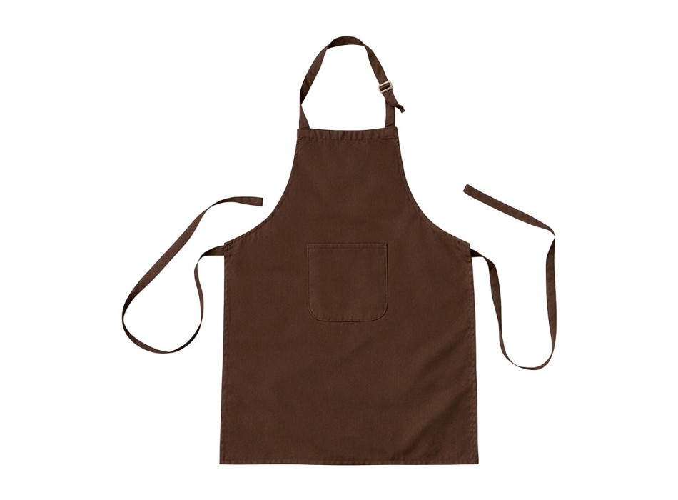 Grembiule da cucina lungo regolabile in cotone e poliestere. Tasca frontale Gheddi