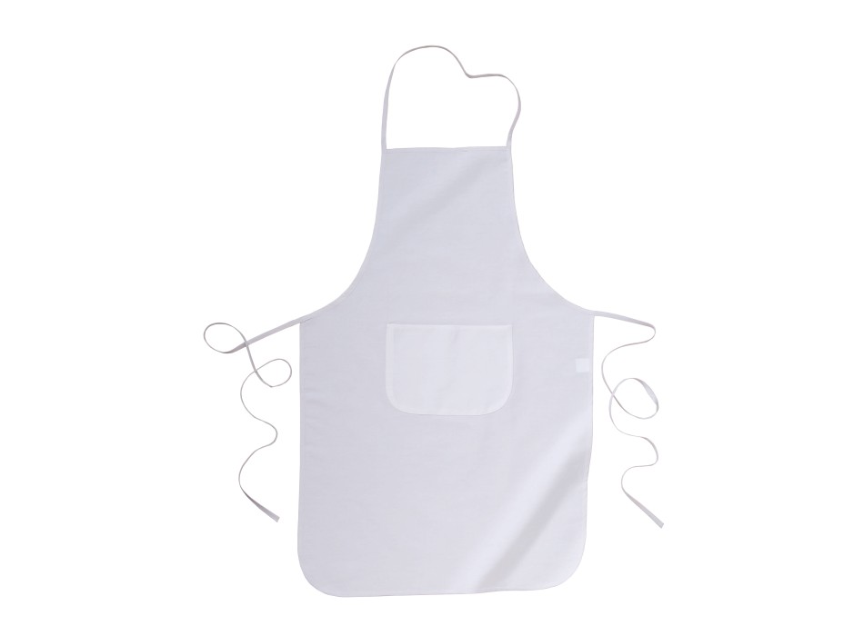 Grembiule lungo bianco in 100 % cotone