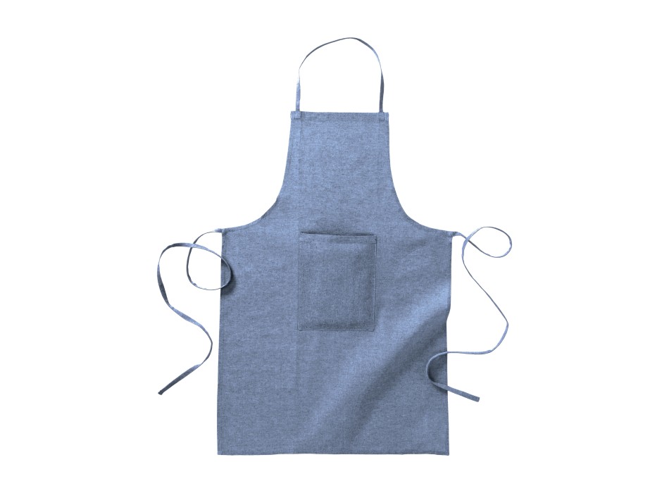 Grembiule lungo cotone riciclato, con tasca frontale