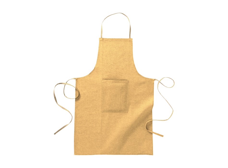 Grembiule lungo cotone riciclato, con tasca frontale