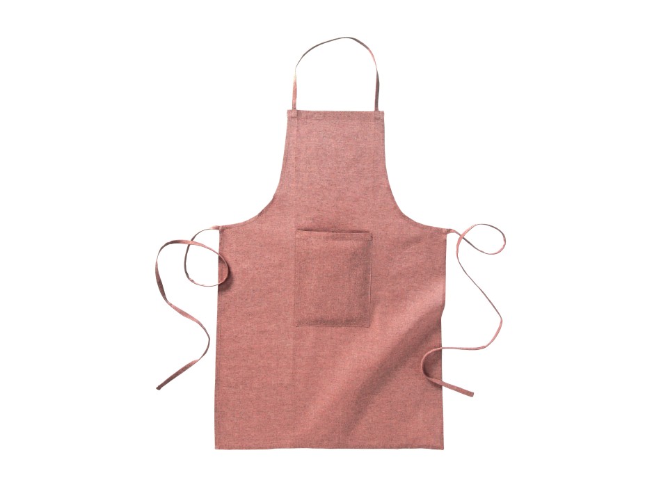 Grembiule lungo cotone riciclato, con tasca frontale