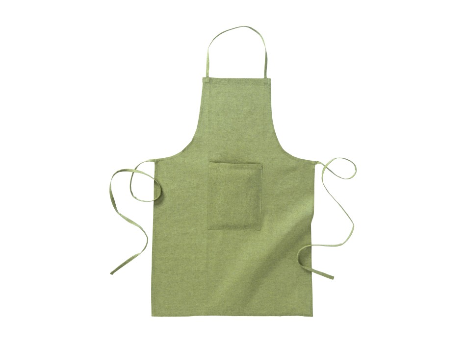 Grembiule lungo cotone riciclato, con tasca frontale
