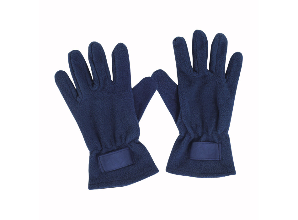 Guanti in polar da donna con elastico ai polsi ed etichetta personalizzabile