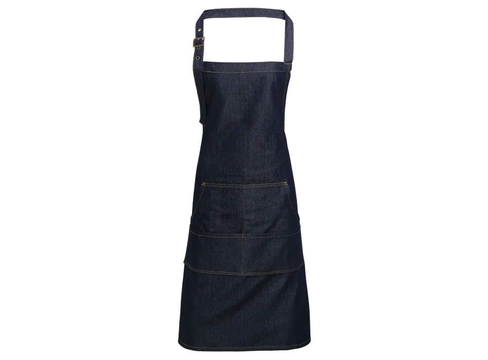 Jeans Stitch Denim Bib Apron Gheddi