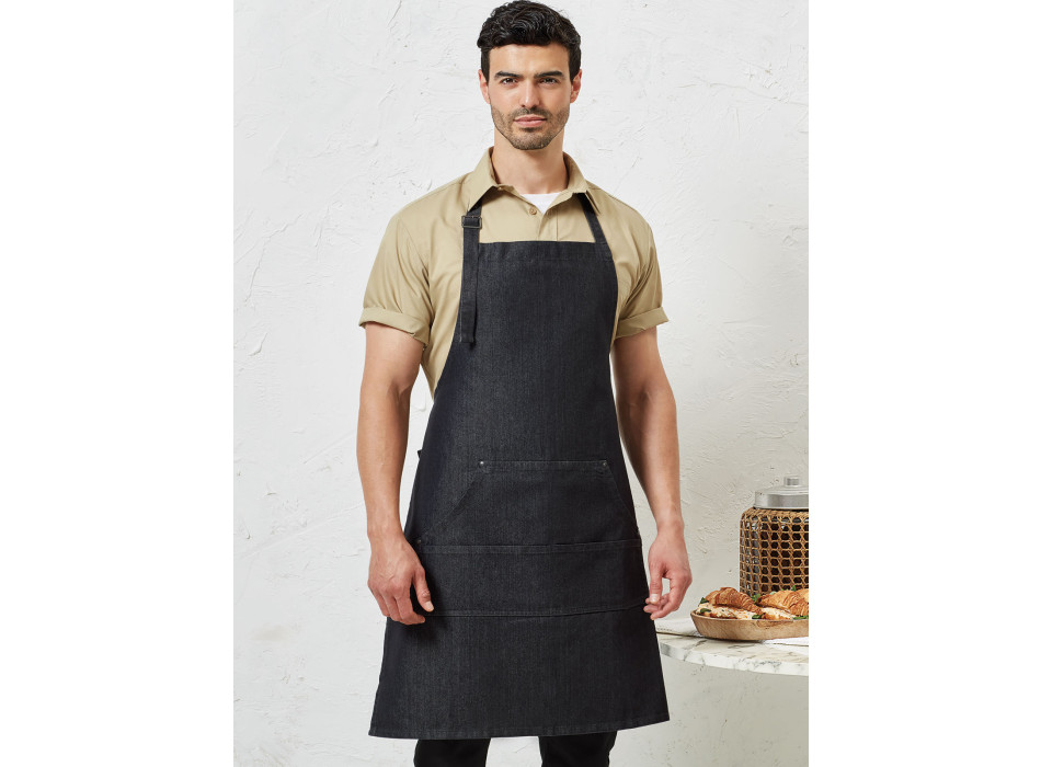 Jeans Stitch Denim Bib Apron