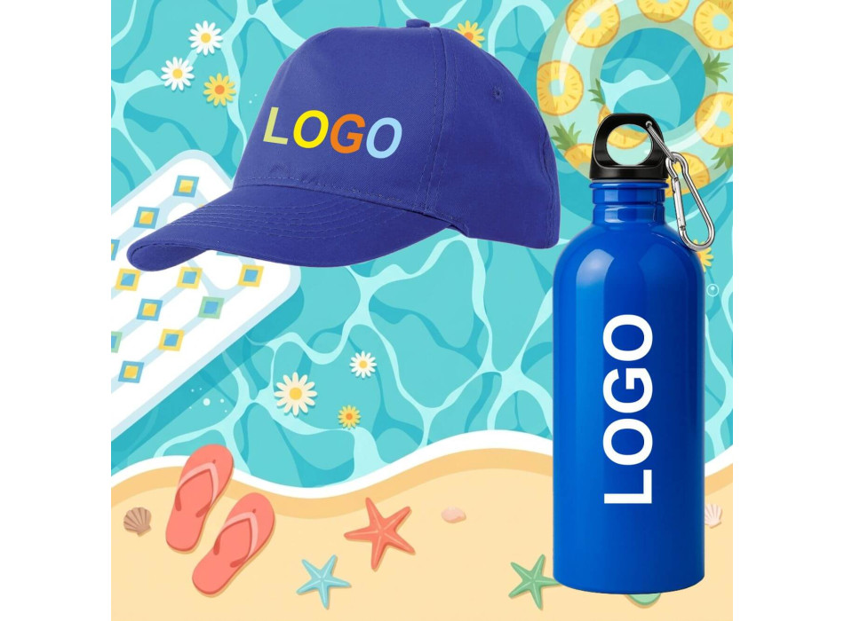 KIT Cappello e borraccia stampati Gheddi