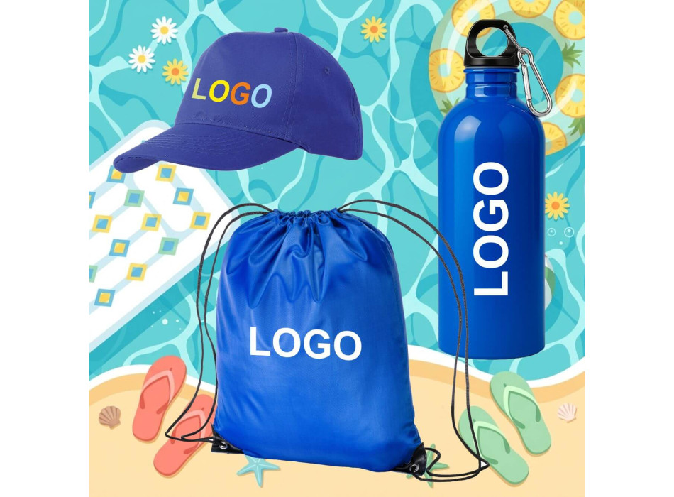 KIT Zainetto, Cappello e Borraccia stampati Gheddi