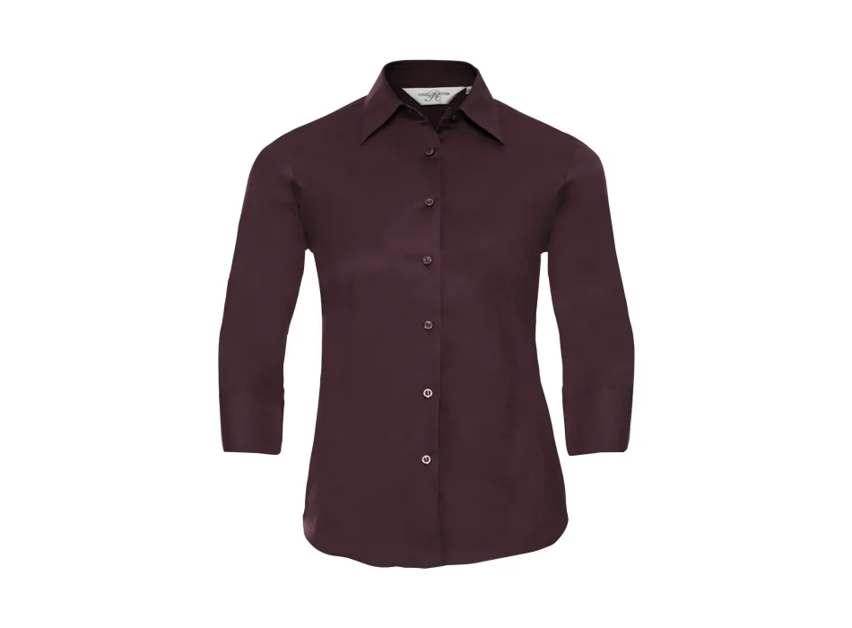 Ladies' 3/4 Sleeve Easy Care Fitted Shirt Gheddi