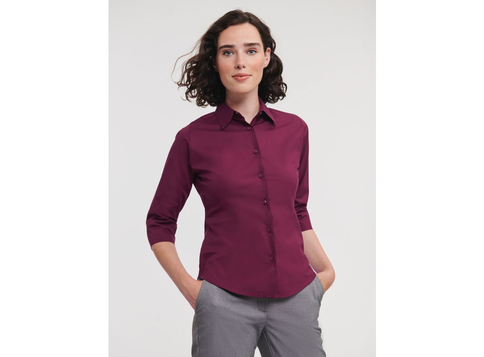 Ladies' 3/4 Sleeve Easy Care Fitted Shirt