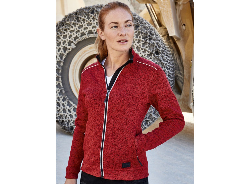 Ladies' Knitted Workwear Fleece Jacket - Solid Gheddi