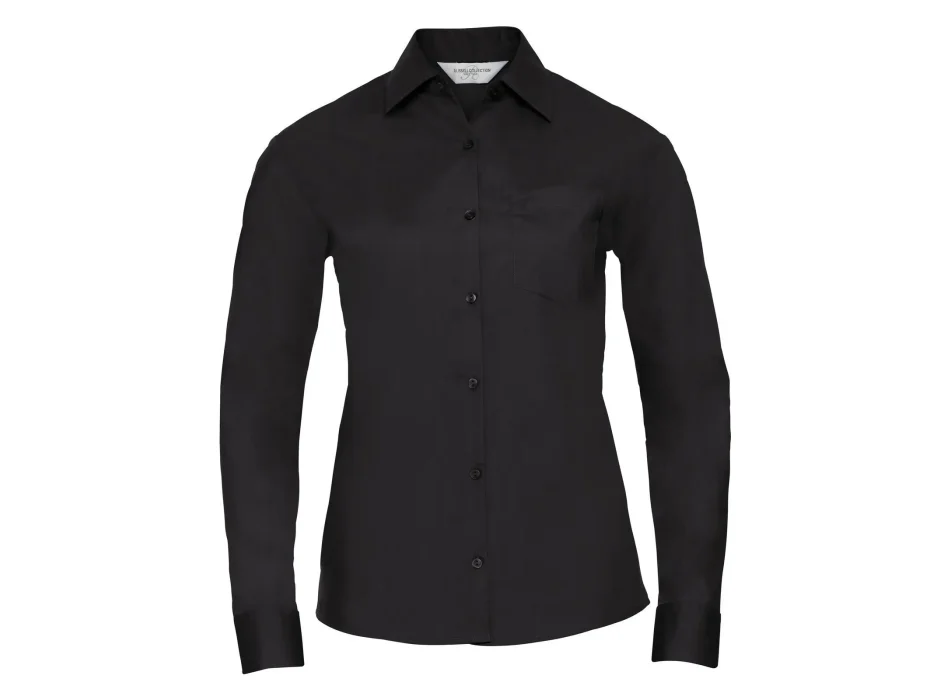 Ladies' Long Sleeve PolyCotton Poplin Shirt Gheddi