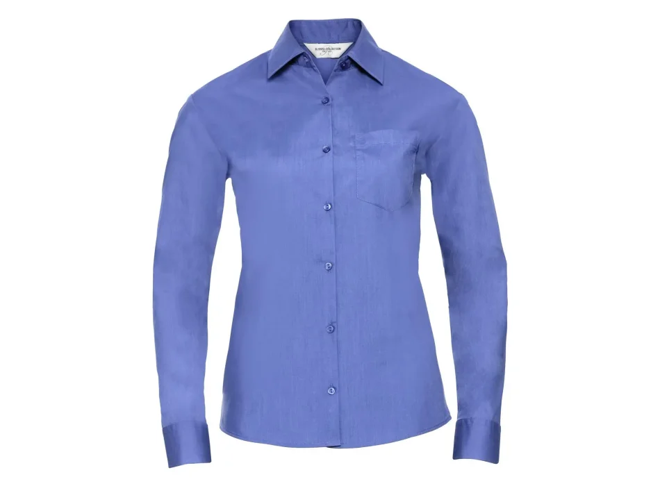 Ladies' Long Sleeve PolyCotton Poplin Shirt Gheddi