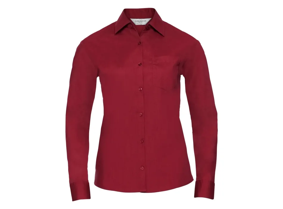 Ladies' Long Sleeve PolyCotton Poplin Shirt Gheddi