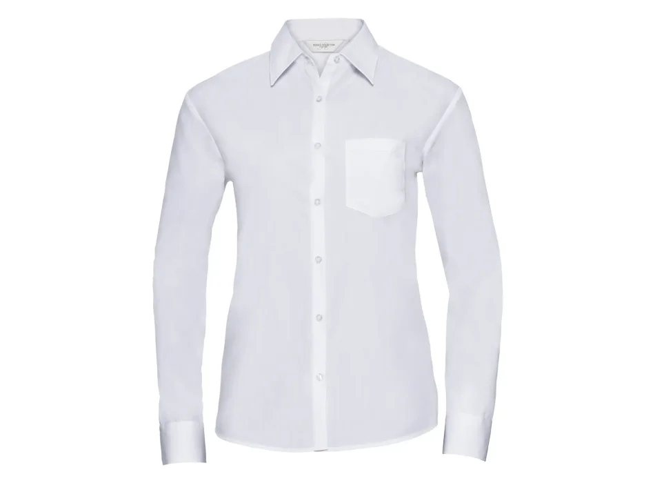 Ladies' Long Sleeve PolyCotton Poplin Shirt Gheddi