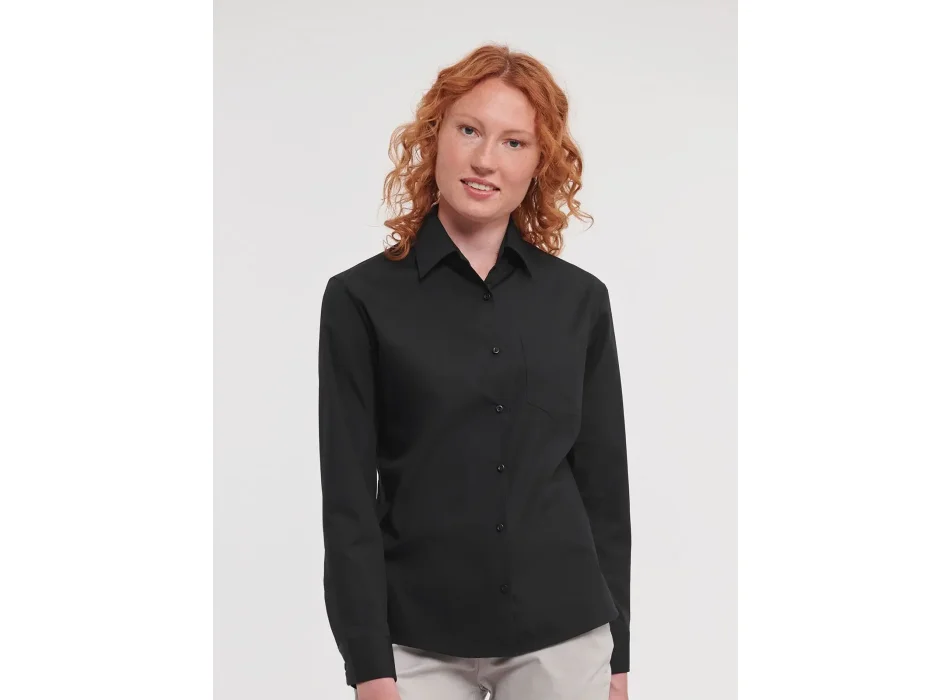 Ladies' Long Sleeve Pure Cotton Poplin Shirt Gheddi