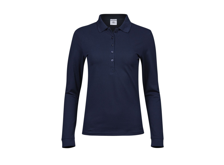 Ladies Luxury Stretch Long Sleeve Polo Gheddi