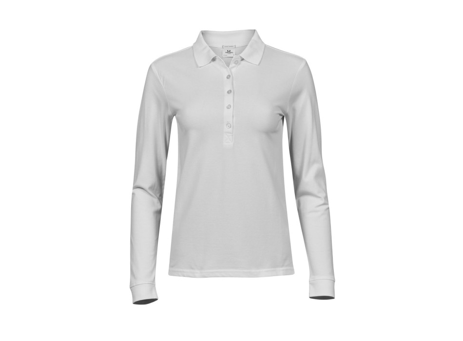 Ladies Luxury Stretch Long Sleeve Polo Gheddi
