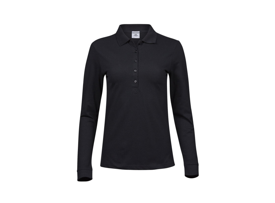 Ladies Luxury Stretch Long Sleeve Polo Gheddi