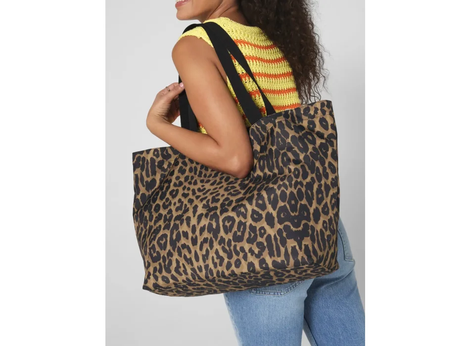 Leopard Print Carryall Tote Bag Gheddi