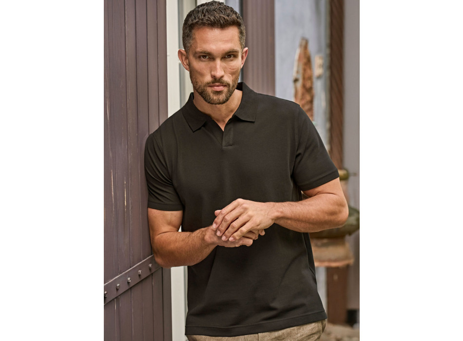 Luxury Stretch V-Neck Polo Gheddi