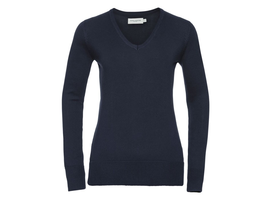 Ladies' V-Neck Knitted Pullover