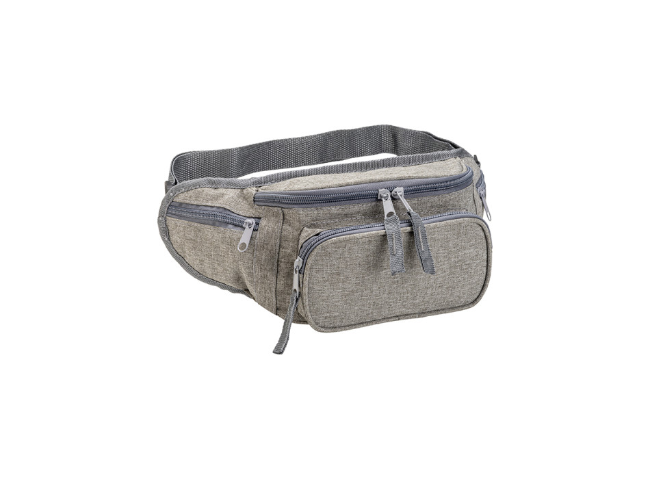 Marsupio in poliestere 600D con 5 tasche e cintura regolabile con chiusura a clip Gheddi