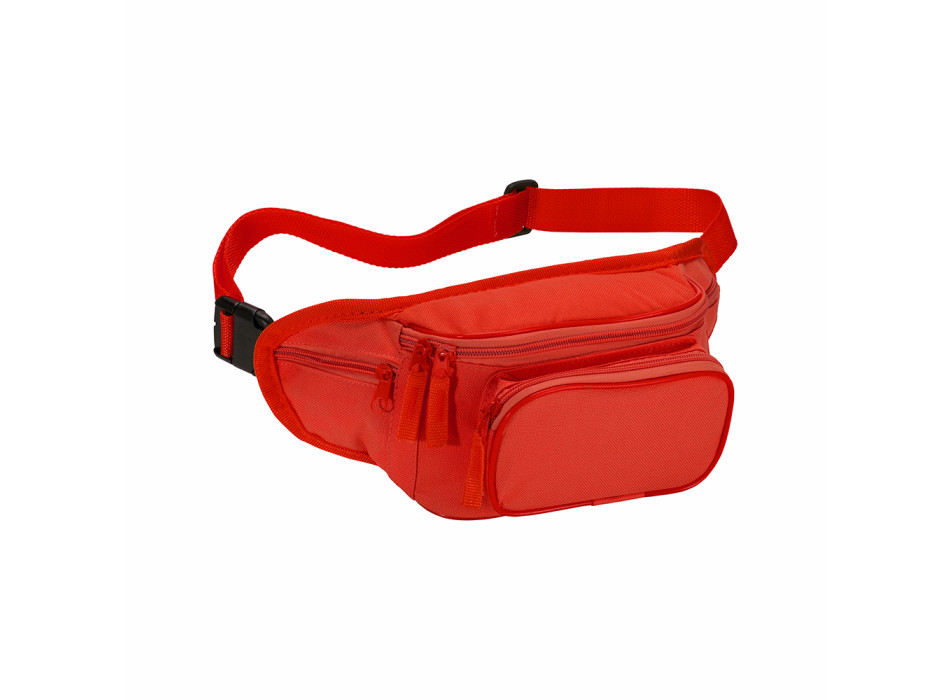 Marsupio in poliestere 600D con 5 tasche e cintura regolabile con chiusura a clip Gheddi
