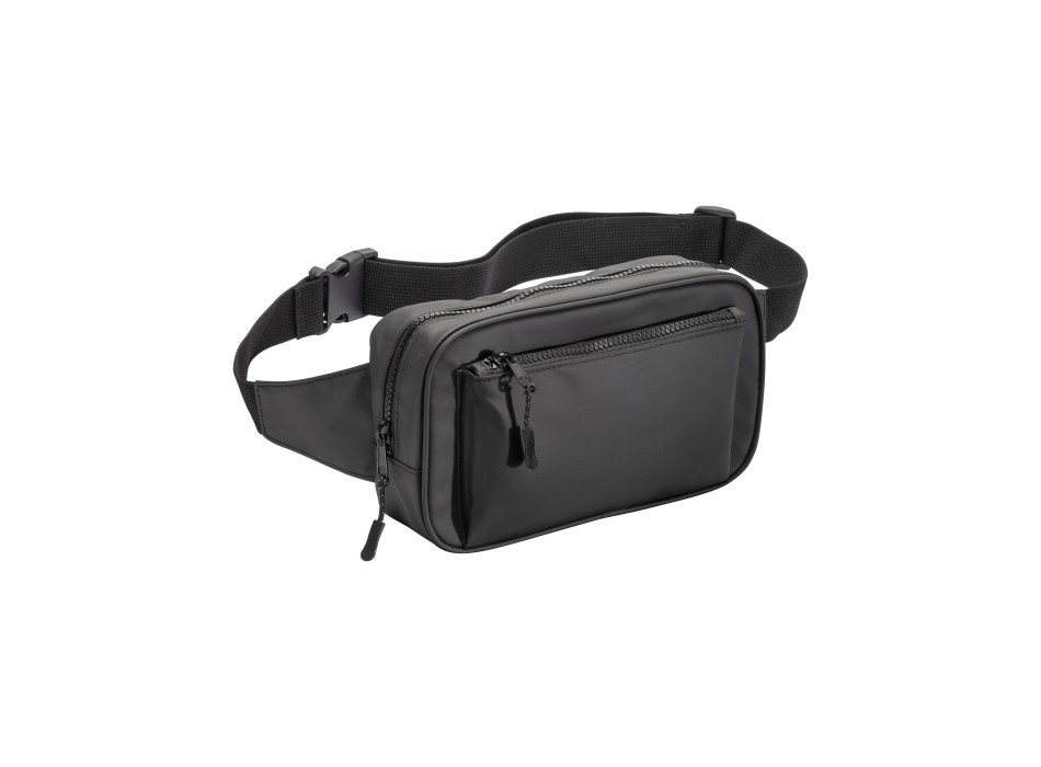 Marsupio in poliestere water resistant. Tasca frontale con cerniera e cintura regolabile