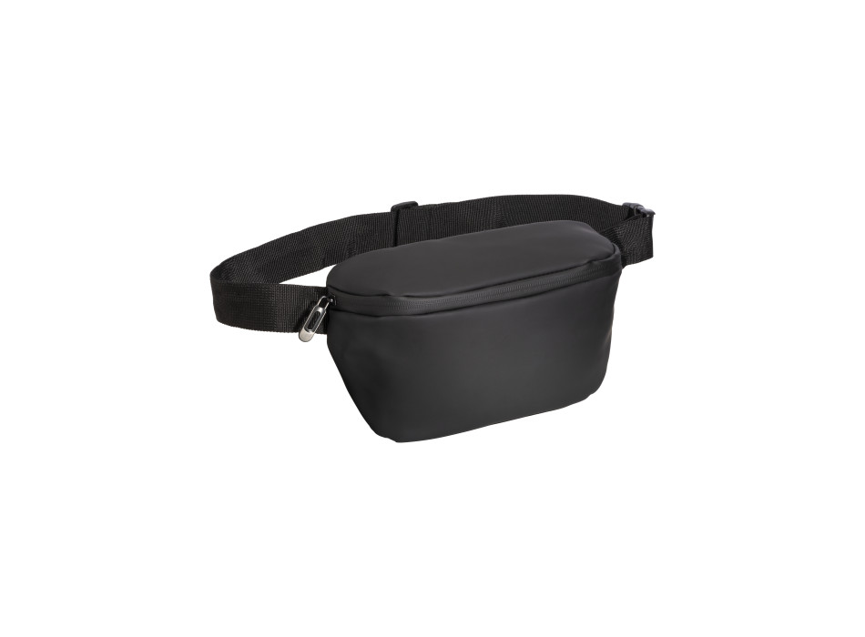 Marsupio in soft Pu water resistant con cintura regolabile. Cerniera zip water resistant