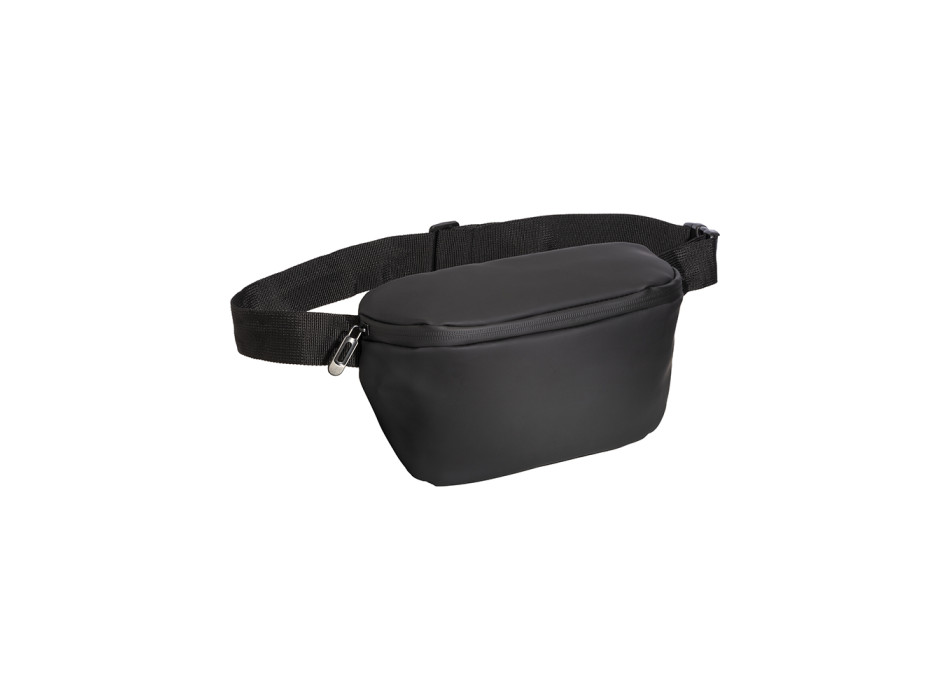 Marsupio in soft Pu water resistant con cintura regolabile. Cerniera zip water resistant Gheddi