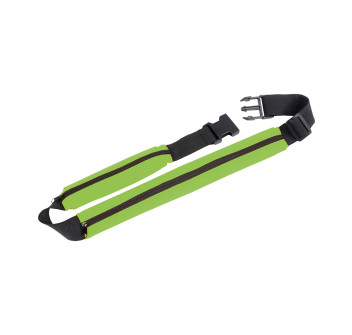 Marsupio slim in tessuto spandex elastico, con 2 tasche e cintura regolabile Gheddi