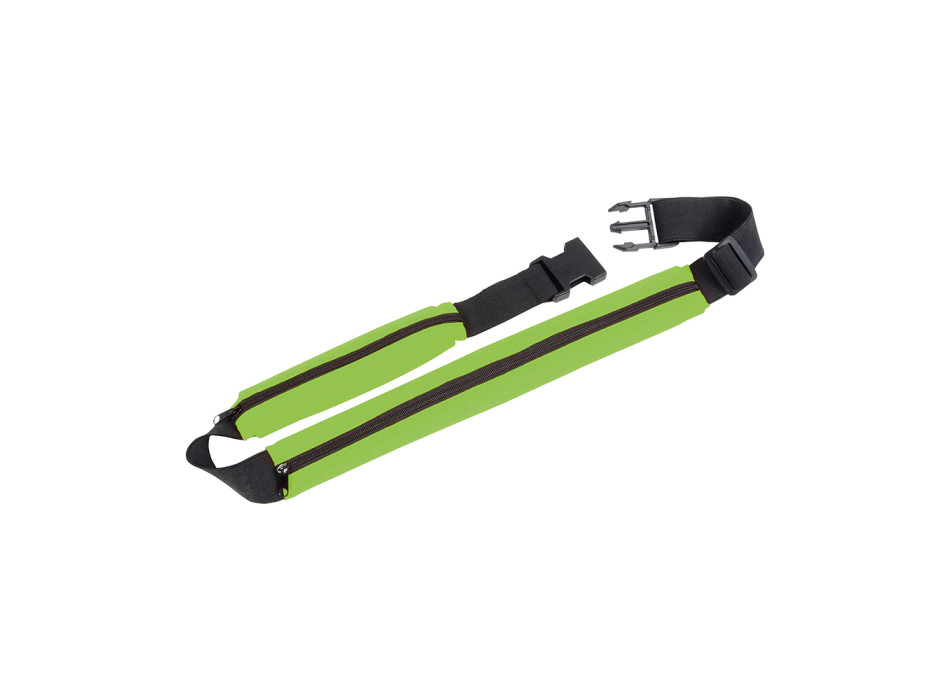 Marsupio slim in tessuto spandex elastico, con 2 tasche e cintura regolabile Gheddi
