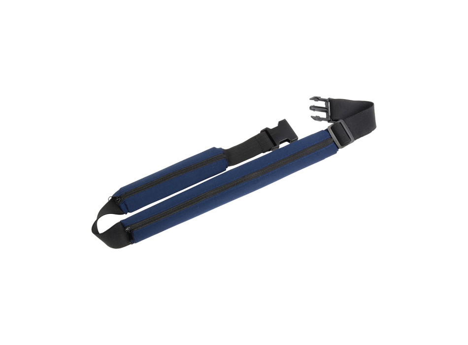 Marsupio slim in tessuto spandex elastico, con 2 tasche e cintura regolabile Gheddi