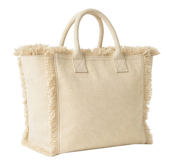 Maxi borsa in cotone da 450 g/m2. Dotata di chiusura a zip e tasca interna Gheddi