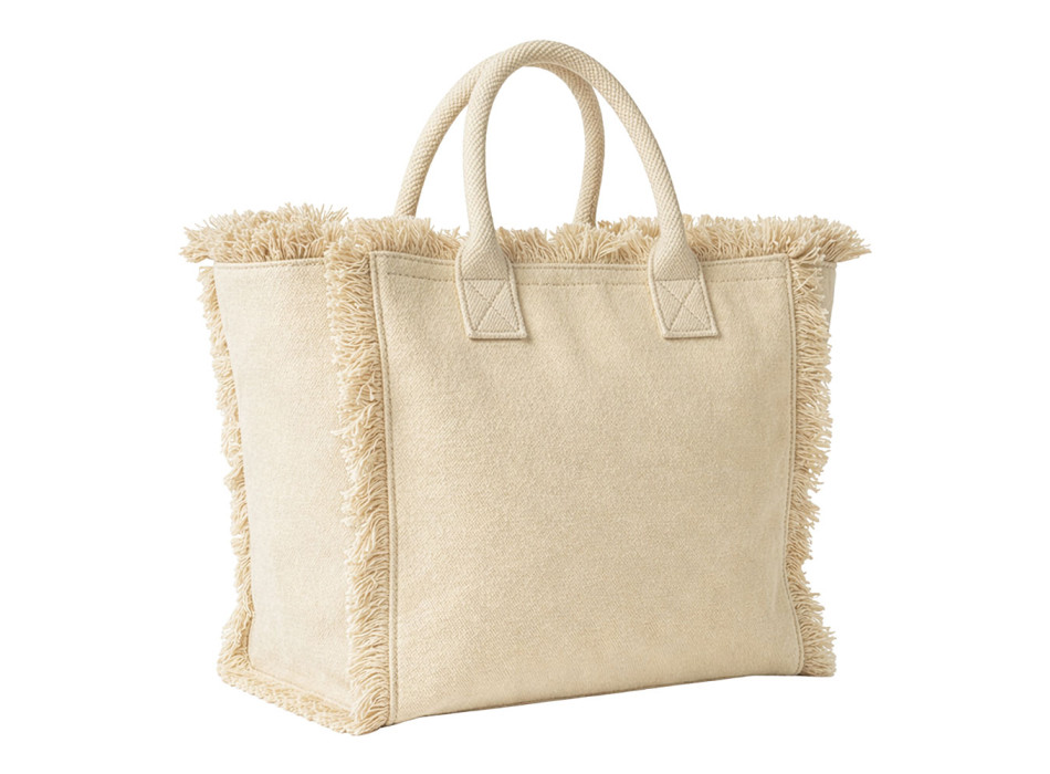 Maxi borsa in cotone da 450 g/m2. Dotata di chiusura a zip e tasca interna Gheddi