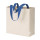 Maxi borsa shopper in cotone riciclato da 280 g/m2 naturale con manici colorati