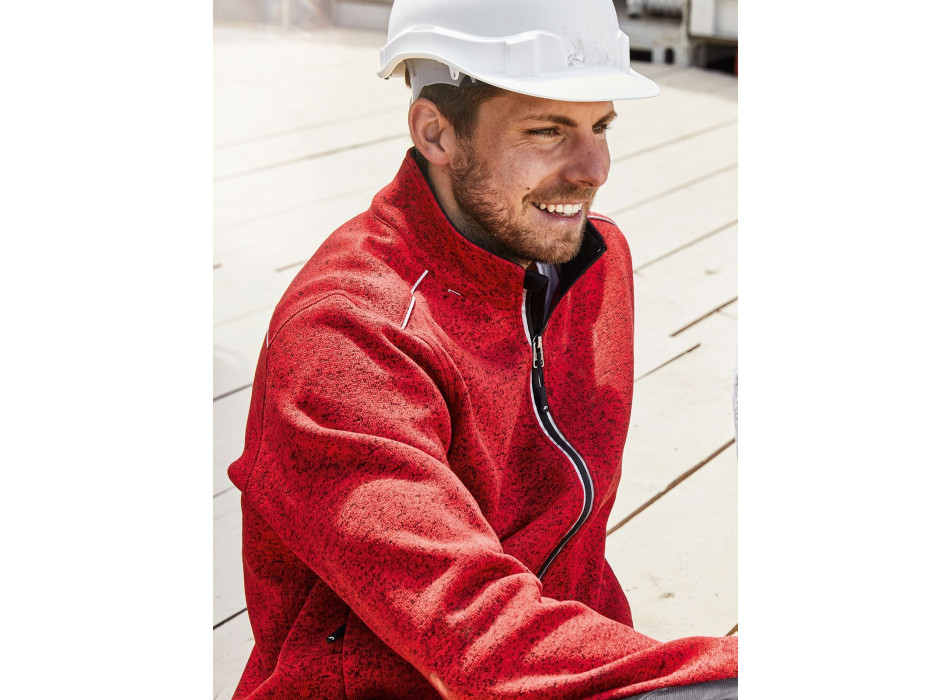 Men's Knitted Workwear Fleece Jacket - Solid Gheddi