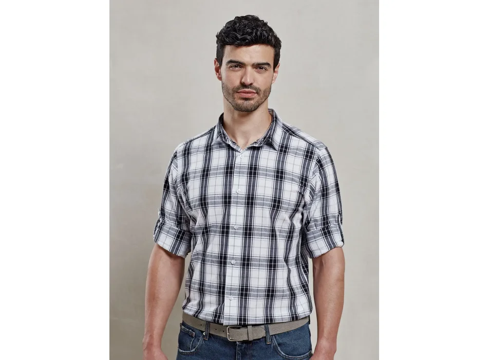 Men's Long Sleeve 'Ginmill' Check Shirt Gheddi