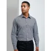Men's Long Sleeve Microcheck Gingham Shirt Gheddi